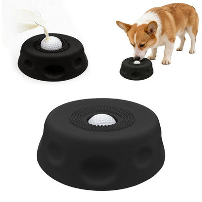Dog Licking Bowl Slow Feeder Bowls for Yogurt Liquid Treat Interactive Dog Toys-Black