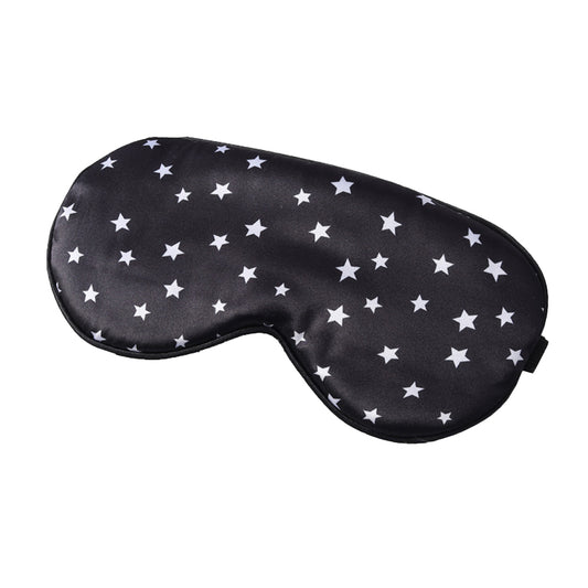 Silk Travel Sleeping Mask Pure Mulberry with Adjustable Strap Silk Eyepatch Mask -Black