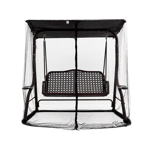 Outdoor Swing Chair Mosquito Net with Water-Resistant Roof Zipper Opening Mesh Mosquito Netting