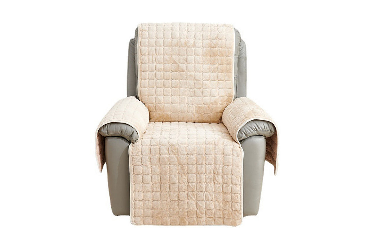 Electric Power Lift Recliner Chair Cover Anti-Slip Fitted Furniture Protector-beige