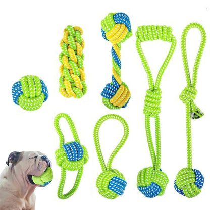 7Pcs Dog Rope Chew Toys ¨C Durable Knot Balls for Puppies Training and Teething