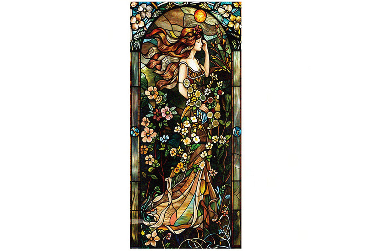 Static Cling Window Film Frosted Stained Glass Sticker Fairy Decor Glass Privacy Film