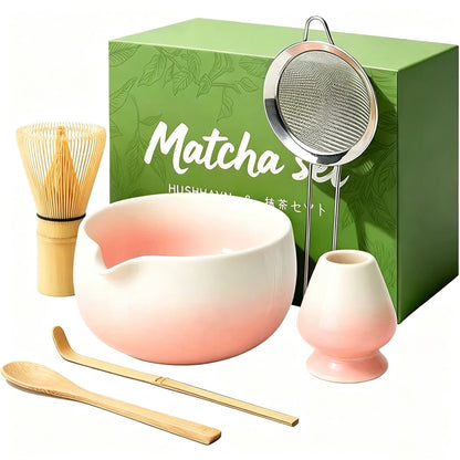6Piece Matcha Whisk Set-Pink
