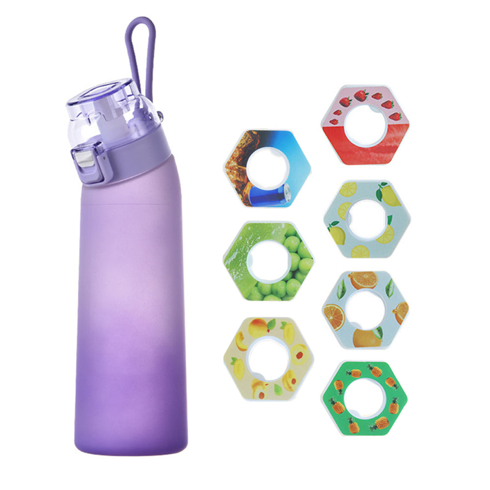 700ML Water Bottle Leak Proof Sport Water Cup with 7 Fragrance Rings Purple