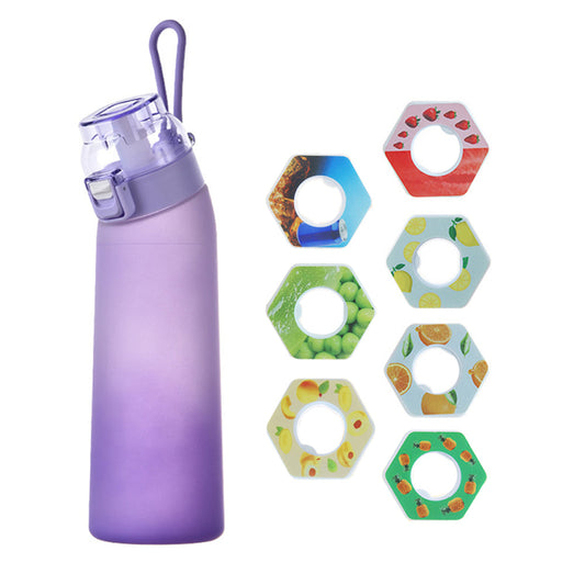700ML Water Bottle Leak Proof Sport Water Cup with 7 Fragrance Rings Purple