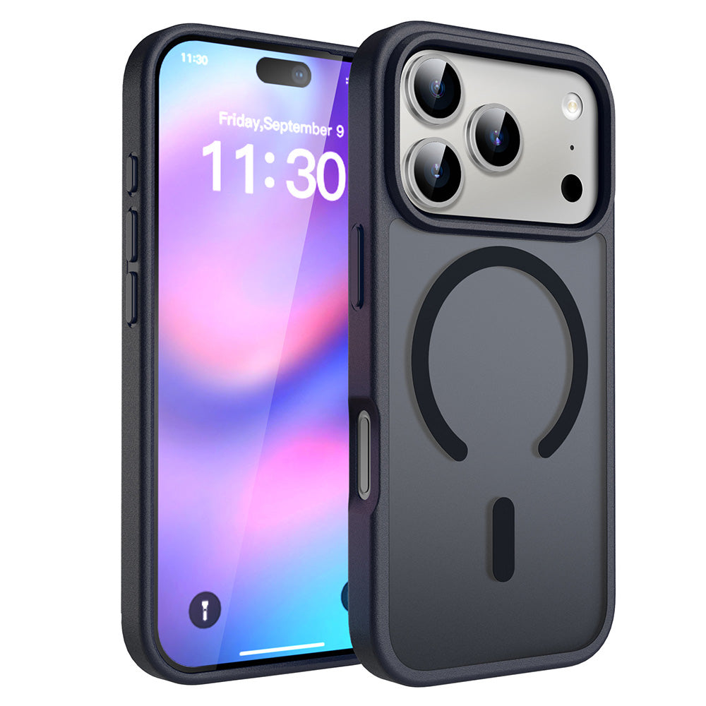 Magnetized MagSafe Phone Case ¨C Shockproof Matte Protective Cover for iPhone 17 Pro Max and 17 Air Black