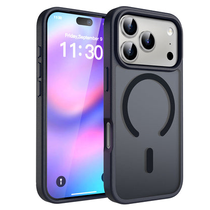 Magnetized MagSafe Phone Case ¨C Shockproof Matte Protective Cover for iPhone 17 Pro Max and 17 Air Black