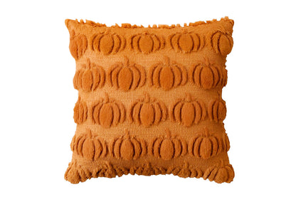 Fall Pillow Covers Halloween Pumpkins Faux Fur Pillowcase for Chair Sofa-Brown