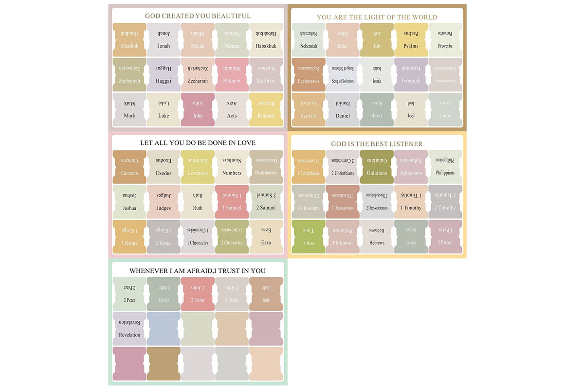 Laminated Bible Tabs Easy to Read and Apply Bible Tabs Bible Index Tabs
