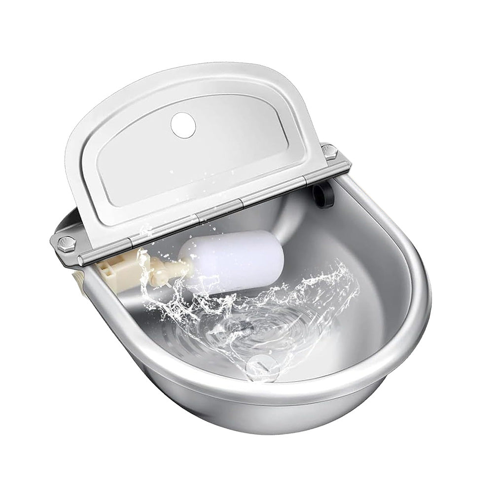 4L 304 Stainless Steel Automatic Cattle Water Bowl with Drain Hole