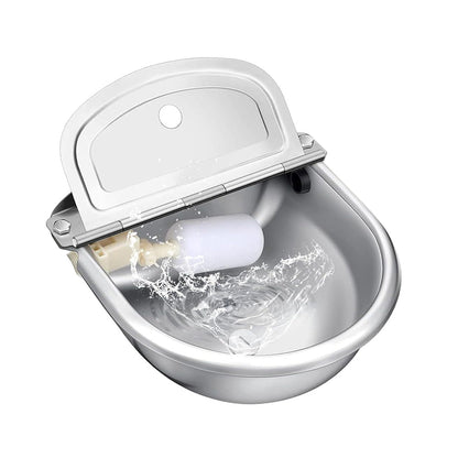 4L 304 Stainless Steel Automatic Cattle Water Bowl with Drain Hole