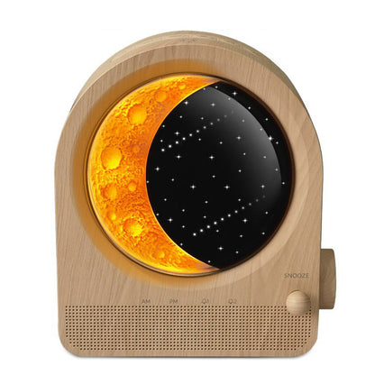Sunrise Dual Alarm Clock with Moon Lamp Wake Up Light for Bedroom Use