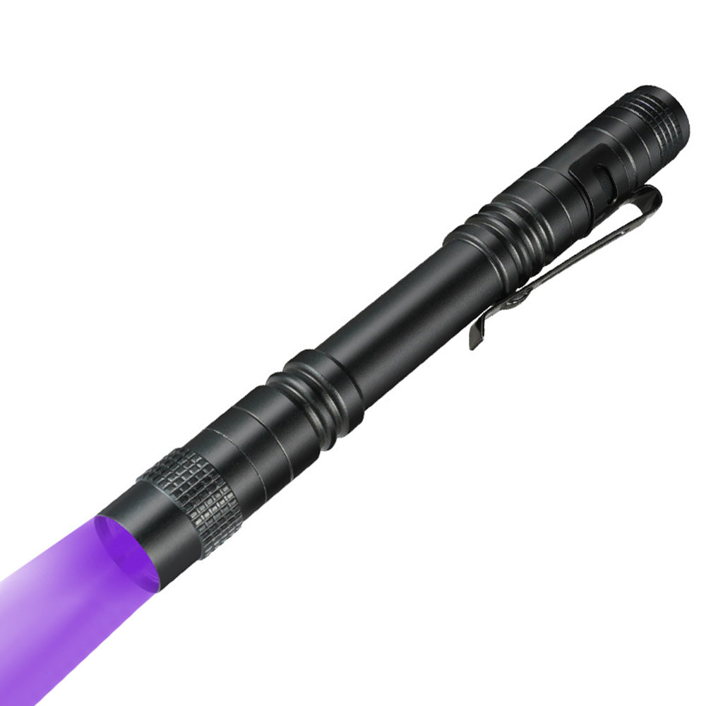 395nm Mini Ultraviolet Pen Flashlight with Pocket Clip