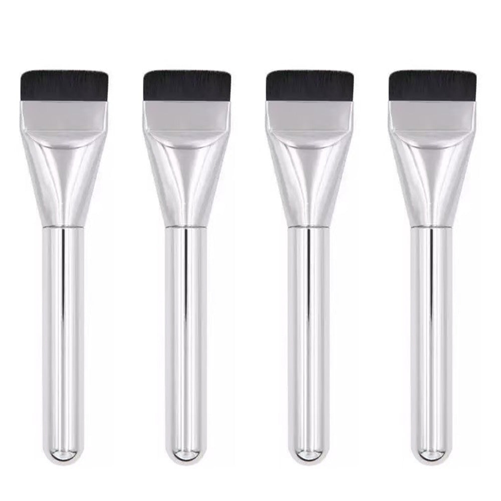4 Pack Flat Foundation Brush Straight Head Makeup Brush for Liquid Foundation Face Mask
