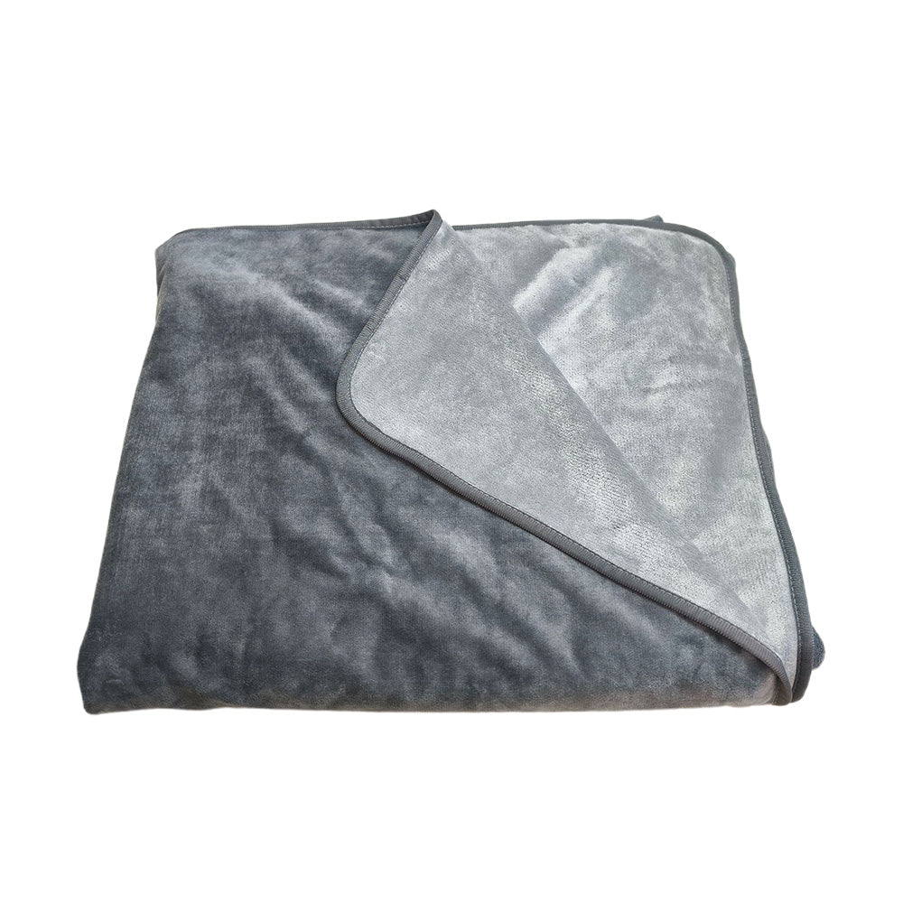 Water-Resistant Reversible Flannel Blanket-Grey
