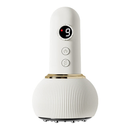 Electric Gua Sha Massager 9-Level Heat Cupping Massage Tool for Legs Arms Belly Body Beige