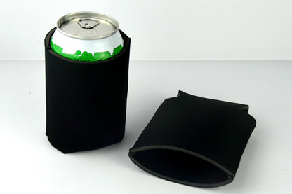 25Pcs Black Blank Can Cooler Sleeves Collapsible Plain Drink Holder Skinny Drink Insulated Sleeve