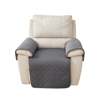 3Pcs Set Non Slip Recliner Chair Covers Couch Covers Pet Protector Slipcovers Gray