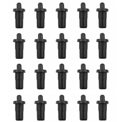 50 Pieces Plastic Spring Pivot Pins for Plantation Shutters - Black