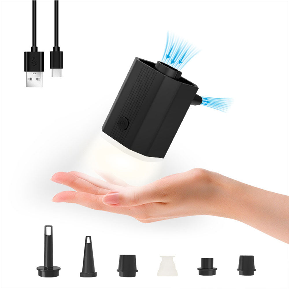 3-in-1 Air Pump Vacuum Inflator Tool with 3-Mode LED Lighting for Travel Camping Home
