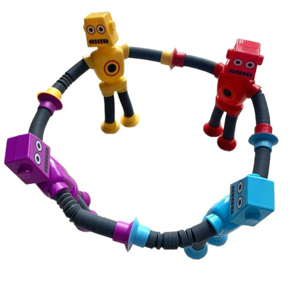 4Pcs Suction Cup Pop Tubes Stretchy Sensory Fidget Toys for Kids Style 1