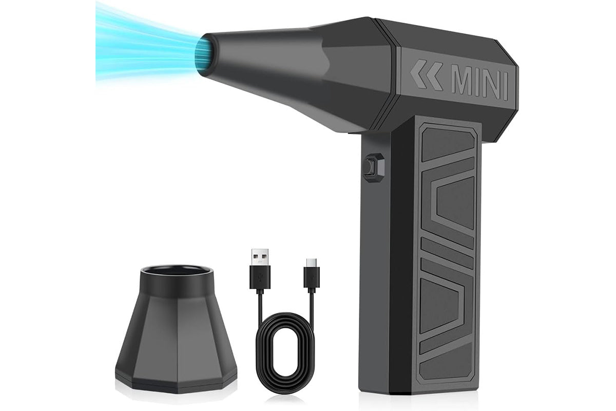 Compressed Air Duster 90000RPM Mini Air Blower for Computer Keyboard Car Dry