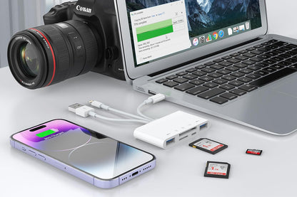 5 In 1 USB OTG Adapter SD Memory Card Reader for iPhone iPad