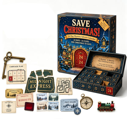 Mystery Advent Calendar For Adults Save Christmas 24 Day Puzzle