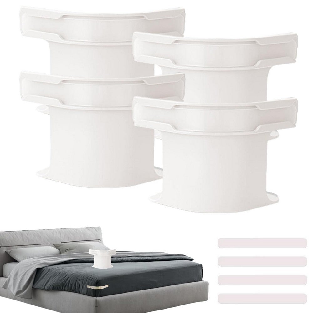 4 Piece Bed Sheet Holder with Lock Strips Fits All Sizes