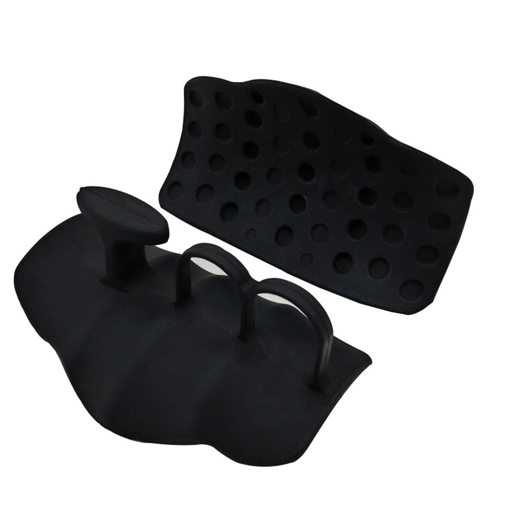 2Pcs Anti-Slip Workout Grips Ergonomic Silicone Weightlifting Gloves for Pull-Ups Gym Training Exercise Black