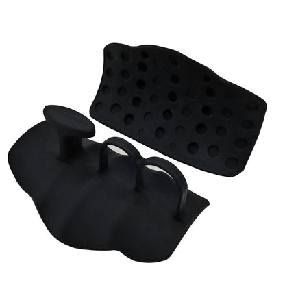 2Pcs Anti-Slip Workout Grips Ergonomic Silicone Weightlifting Gloves for Pull-Ups Gym Training Exercise Black