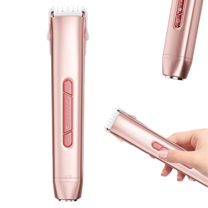 2 in 1 Women Electric Shaver Dual Head Trimmer for Bikini Underarm Leg Arm Face