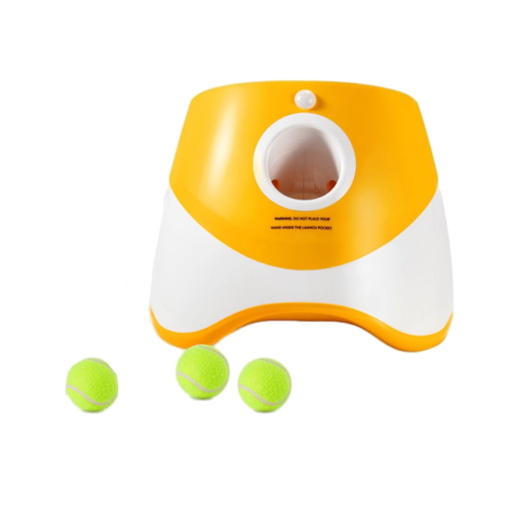 Automatic Ball Launcher Electric Interactive Ball Thrower Pet Dog Fetch Machine Orange
