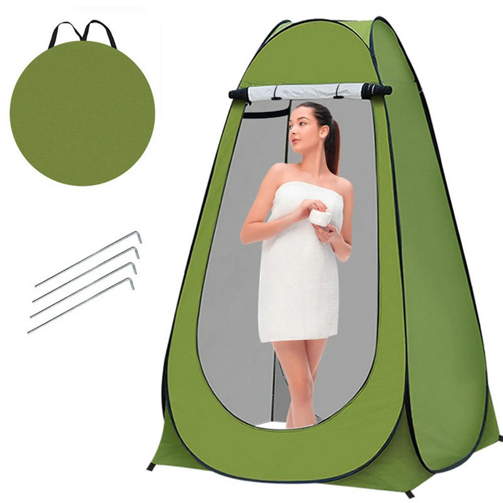 Pop-Up Privacy Tent Portable Outdoor Camping Shower Toilet Tent Changing Room for Hiking Green