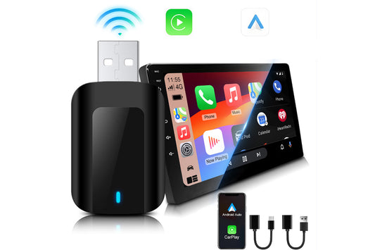 2 in 1 Wireless Carplay Adapter Plug and Play Magic Link Carplay Stable Fast Connect Convert Wired to Wireless Carplay Dongle Android Auto Adapter for Cars