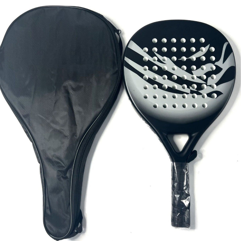 Carbon Fiber Paddle Tennis Racket with EVA Core & Carry Bag ââ‚?Beach/Court Gray
