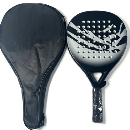 Carbon Fiber Paddle Tennis Racket with EVA Core & Carry Bag ââ‚?Beach/Court Gray