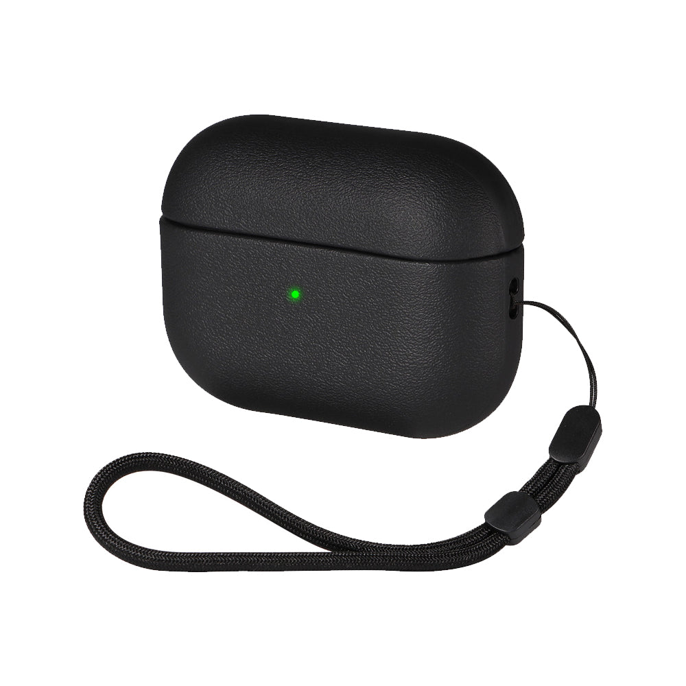 For Apple AirPods Shockproof Case Cover with Lanyard Black