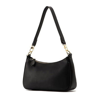 Shoulder Bag with Chain and Strap Design ¨C Underarm Purse Handbag for Women Black