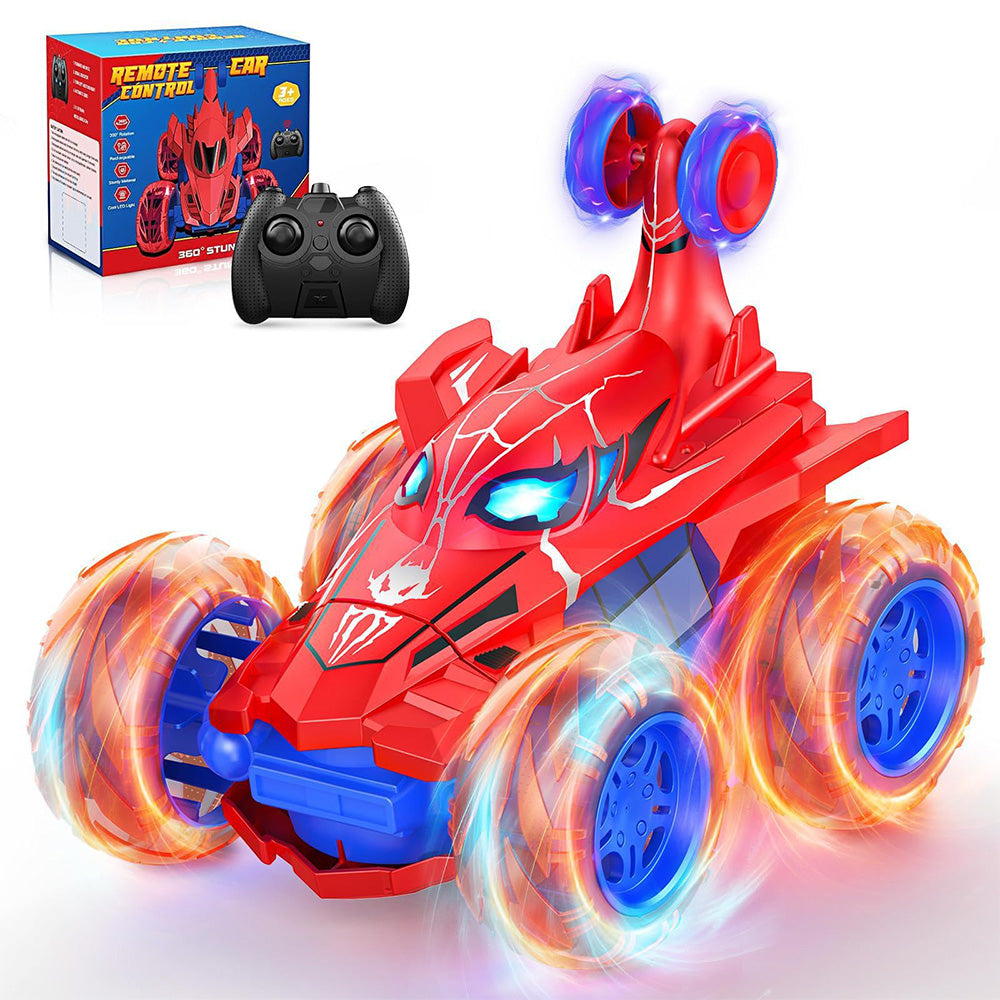 Remote Control Spiderman Car with 360 Flips â€?Kids RC Toy