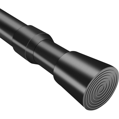 No Drilling Black Expandable Rods Adjustable Curtain Rods for Window