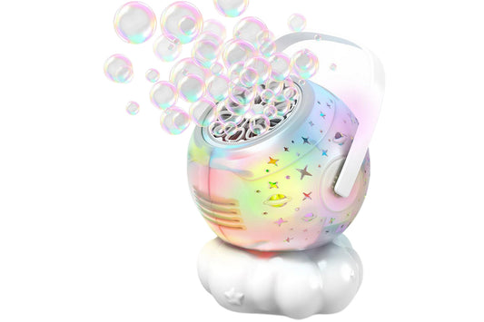 USB-C Rechargeable Bubble Machine with Colorful LED Light Party Birthday Toys