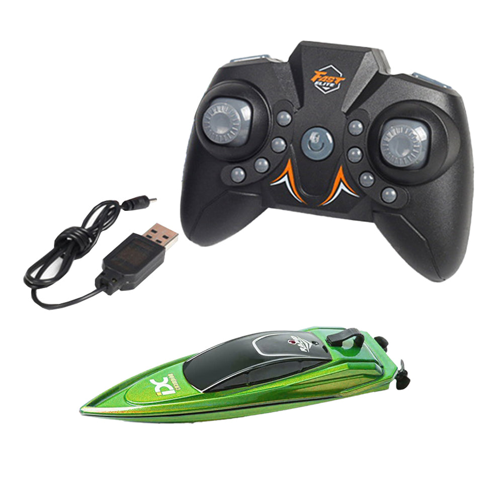 2.4GHz Remote Control Boat Toy Rechargeable Racing RC Boat Toy Green