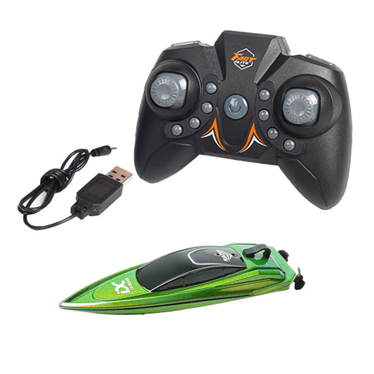2.4GHz Remote Control Boat Toy Rechargeable Racing RC Boat Toy Green
