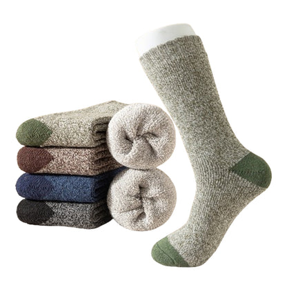 5 Pairs of Men Thermal Wool Socks Winter Warm Hiking Socks