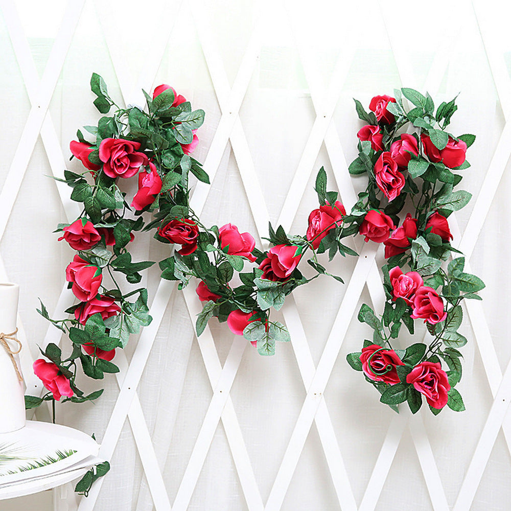 Artificial Rose Vines Hanging Rose Flower Garlands For Wedding Home Floral Decor-Rose