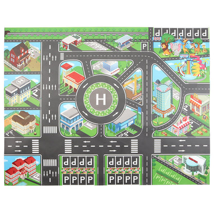 Kids Children City Road Play Mat Car Road Playmat Learning Gifts