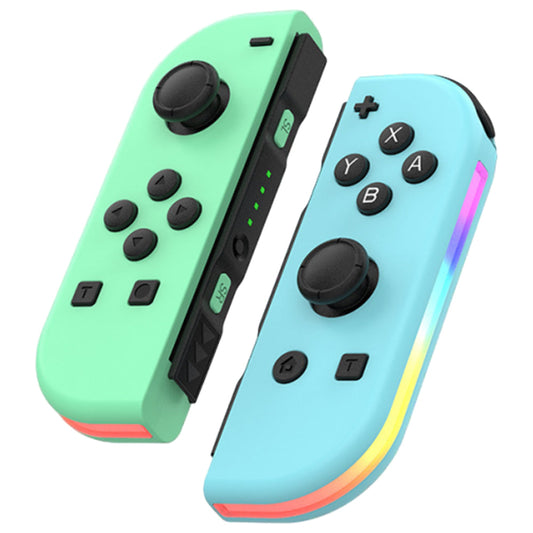 Wireless Bluetooth Left Right Controller with RGB Light for Switch/Switch Lite/Switch OLED Green and Blue