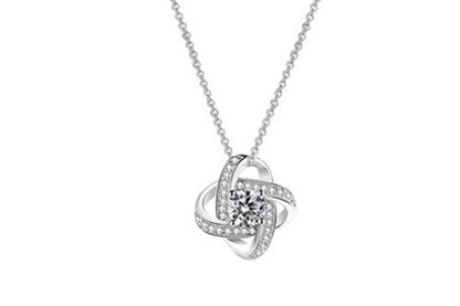 Eternal Rose Flower with Necklace Preserved Rose Necklace in Box-Silver