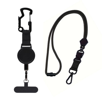 Multi-Function Retractable Carabiner with Lanyard